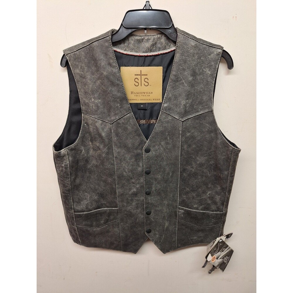 STS Ranchwear Vest Mens Xs The  Western Leather Cowboy Concealed Carry